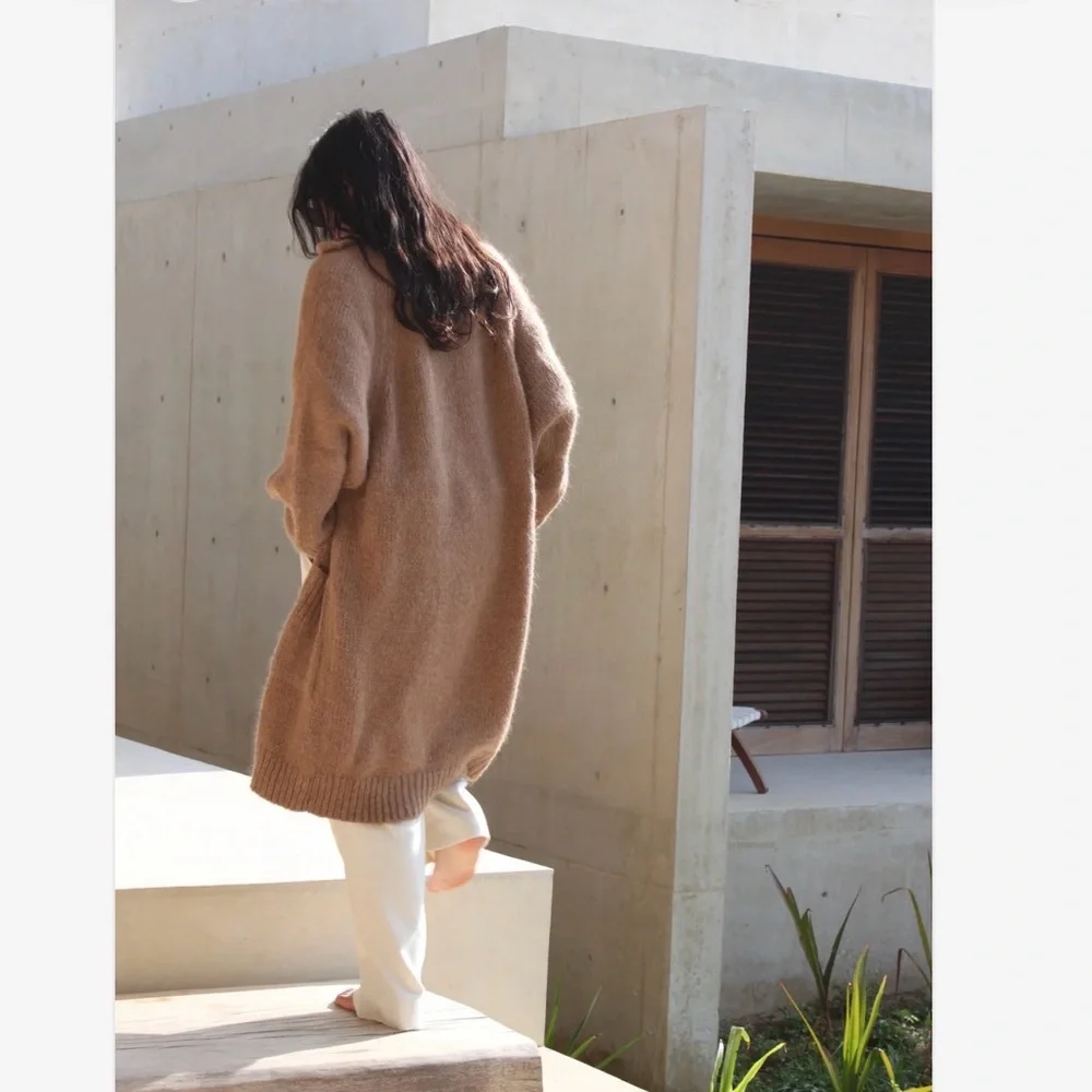 Na Nin Martie Knitted Suri Alpaca Sweater Coat - Picture 5 of 8